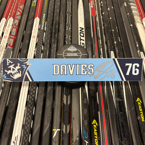 DAVIES LIGHT BLUE 21-22 SIGNED NAMEPLATE