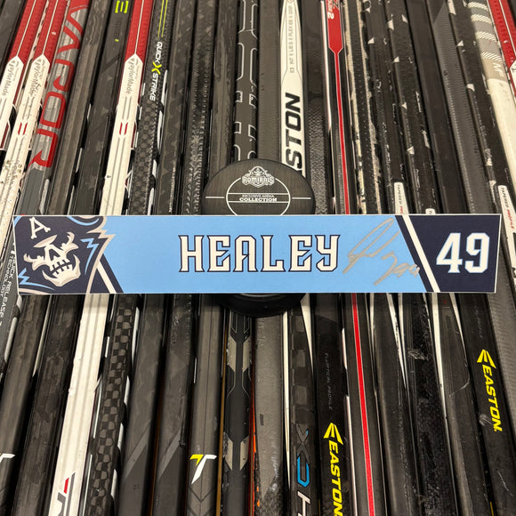 HEALEY LIGHT BLUE 21-22 SIGNED NAMEPLATE