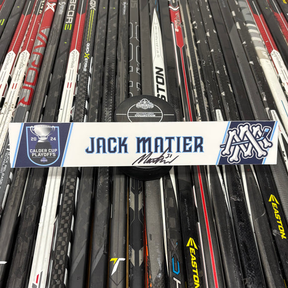 MATIER WHITE PLAYOFF 23-24 SIGNED NAMEPLATE