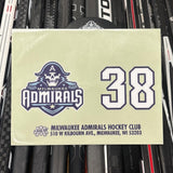 BLANK #38 UNSIGNED NAMEPLATE