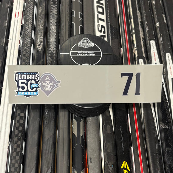 BLANK #71 UNSIGNED NAMEPLATE