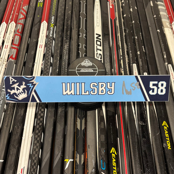 WILSBY LIGHT BLUE 21-22 SIGNED NAMEPLATE