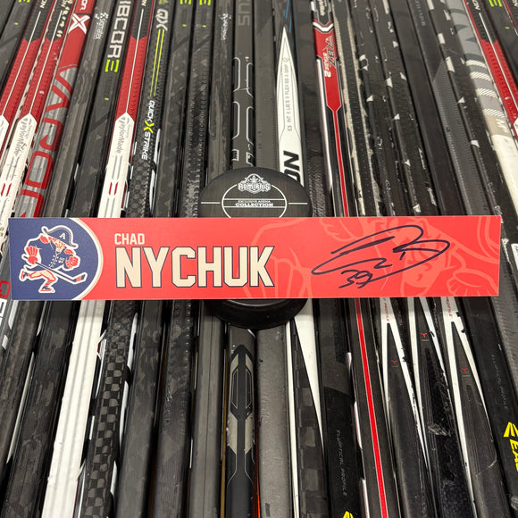 NYCHUCK FX-RED 24-25 SIGNED NAMEPLATE