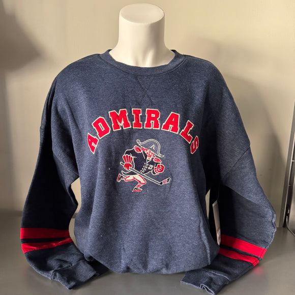 LADIES SWEATSHIRT CREW FAUX SPLASH