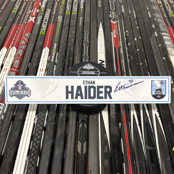 HAIDER PLAYOFF 24-25 SIGNED NAMEPLATE