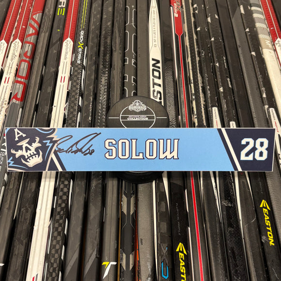 SOLOW LIGHT BLUE 21-22 SIGNED NAMEPLATE