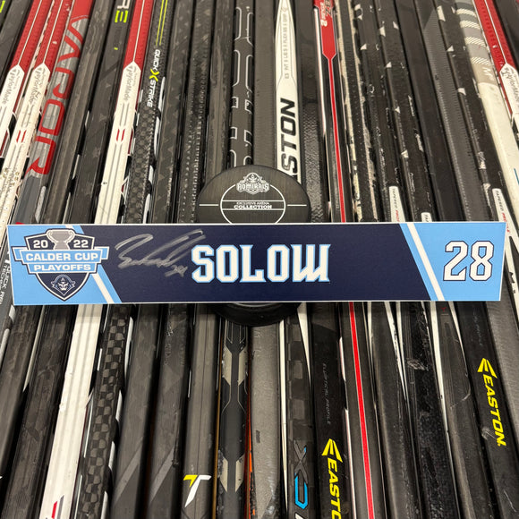 SOLOW NAVY PLAYOFF 21-22 SIGNED NAMEPLATE