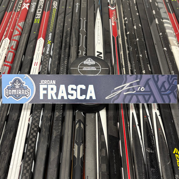 FRASCA NAVY 24-25 SIGNED NAMEPLATE