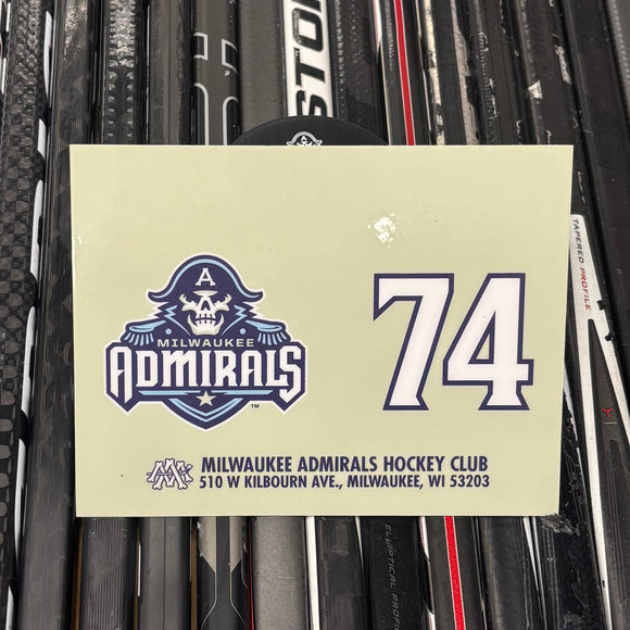 BLANK #74 UNSIGNED NAMEPLATE
