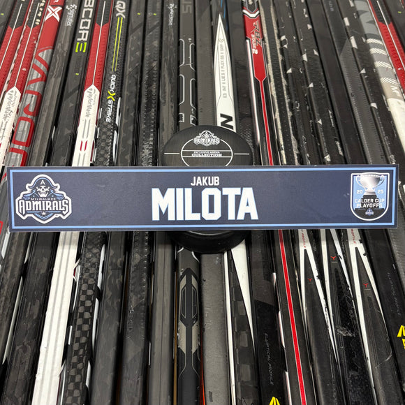 MILOTA UNSIGNED NAMEPLATE