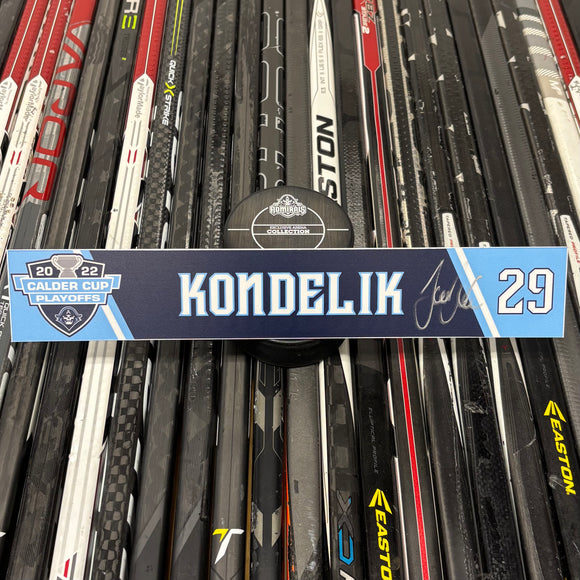 KONDELIK NAVY PLAYOFF 21-22 SIGNED NAMEPLATE
