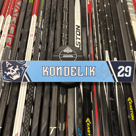 KONDELIK LIGHT BLUE 21-22 SIGNED NAMEPLATE