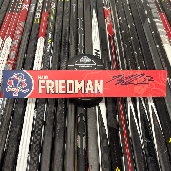 FRIEDMAN FX-RED 24-25 SIGNED NAMEPLATE