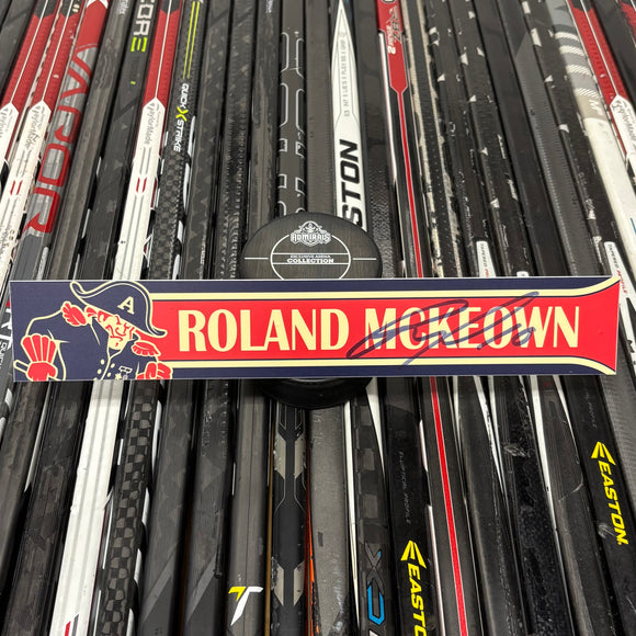 MCKEOWN FX-NAVY 23-24 SIGNED NAMEPLATE