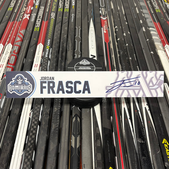 FRASCA WHITE 24-25 SIGNED NAMEPLATE