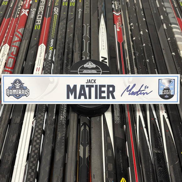MATIER PLAYOFF 24-25 SIGNED NAMEPLATE