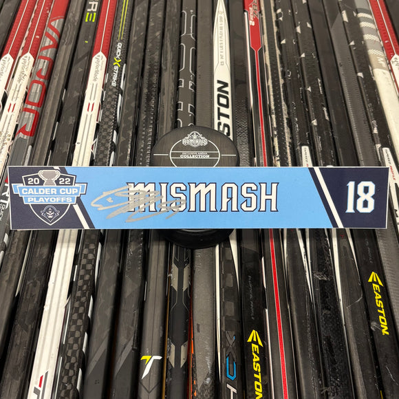 MISMASH LT BLUE PLAYOFF 21-22 SIGNED NAMEPLATE
