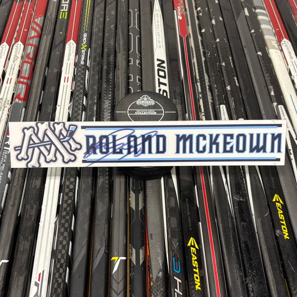 MCKEOWN WHITE 23-24 SIGNED NAMEPLATE