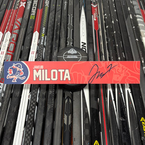 MILOTA FX-RED 24-25 SIGNED NAMEPLATE
