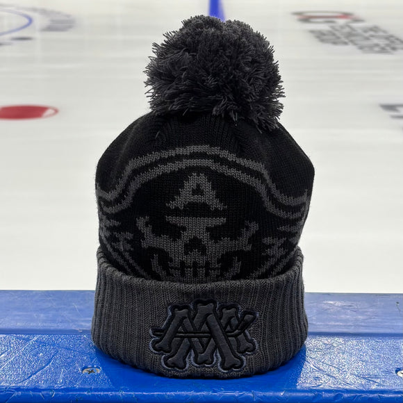 HAT KNIT SDS BLACK MA CREST