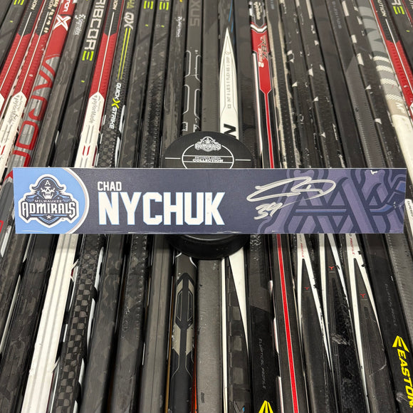 NYCHUCK NAVY 24-25 SIGNED NAMEPLATE