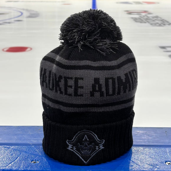 HAT KNIT SDS BLACK ADMIRALS CREST
