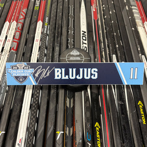 BLUJUS NAVY PLAYOFF 21-22 SIGNED NAMEPLATE