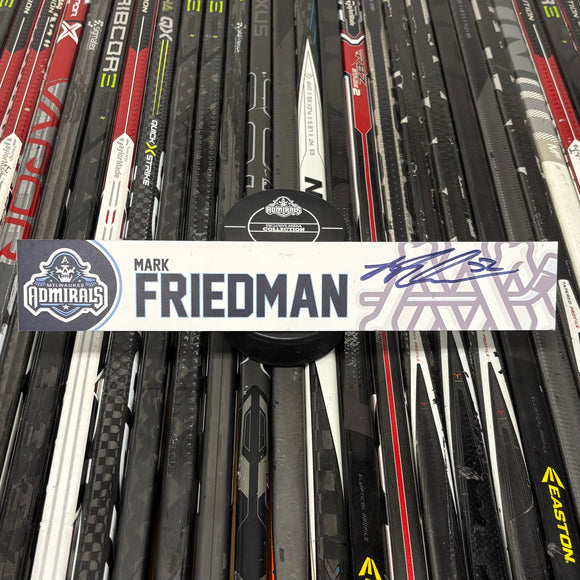 FRIEDMAN WHITE 24-25 SIGNED NAMEPLATE
