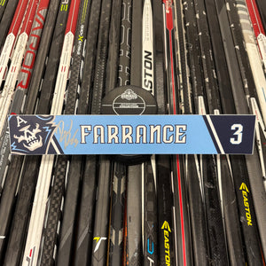FARRANCE LIGHT BLUE 21-22 SIGNED NAMEPLATE