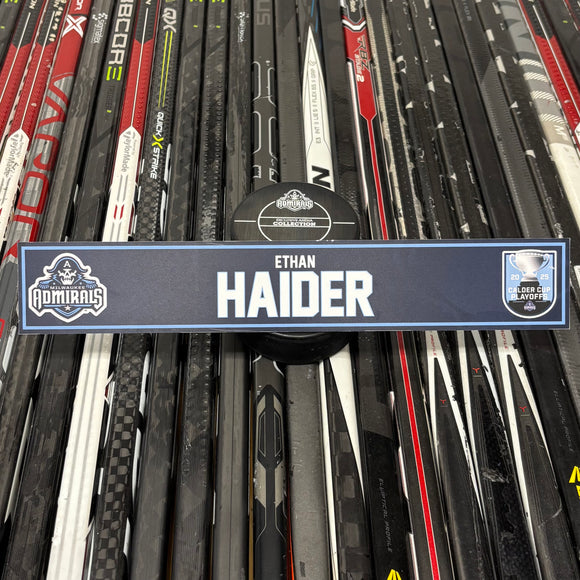 HAIDER UNSIGNED NAMEPLATE