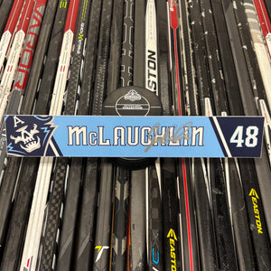 MCLAUGHLIN LIGHT BLUE 21-22 SIGNED NAMEPLATE