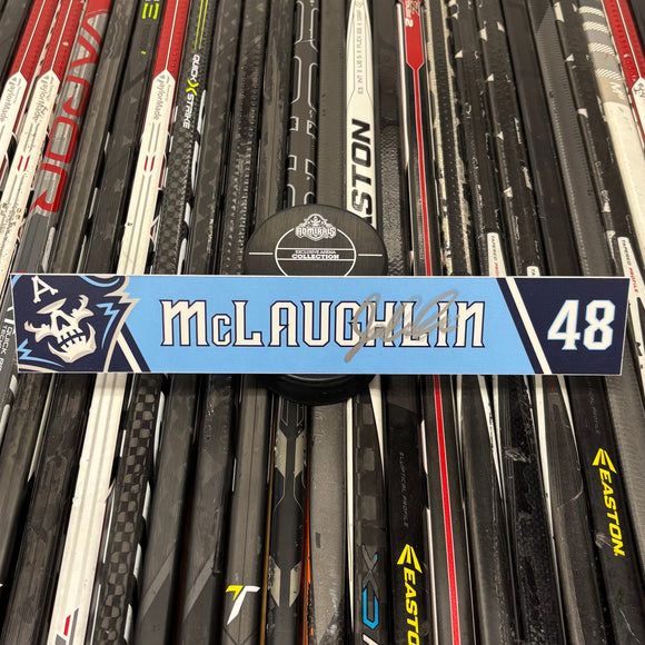 MCLAUGHLIN LIGHT BLUE 21-22 SIGNED NAMEPLATE
