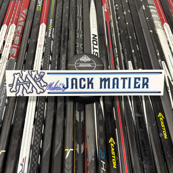 MATIER WHITE 23-24 SIGNED NAMEPLATE