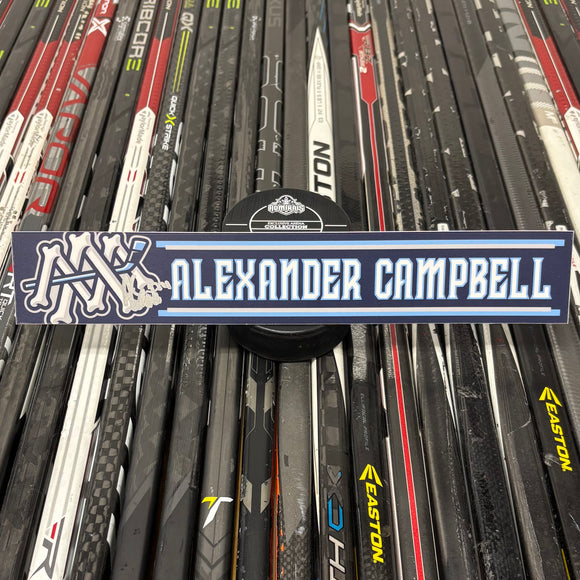 CAMPBELL NAVY 23-24 SIGNED NAMEPLATE
