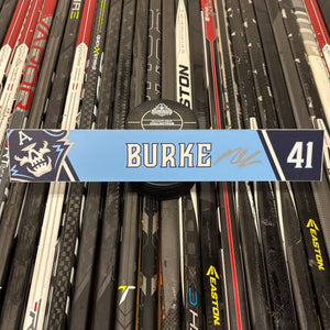 BURKE LIGHT BLUE 21-22 SIGNED NAMEPLATE