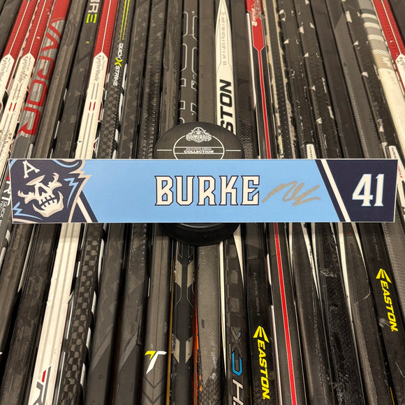 BURKE LIGHT BLUE 21-22 SIGNED NAMEPLATE