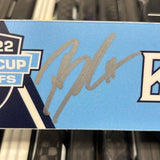 BLUJUS LT BLUE PLAYOFF 21-22 SIGNED NAMEPLATE