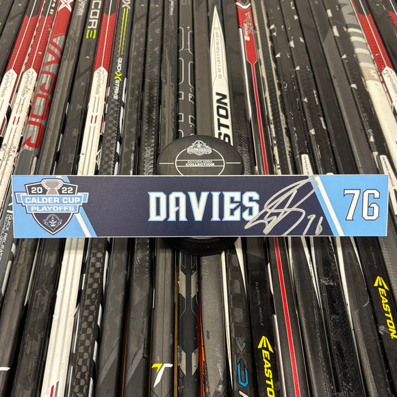 DAVIES NAVY PLAYOFF 21-22 SIGNED NAMEPLATE