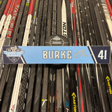 BURKE LT BLUE PLAYOFF 21-22 SIGNED NAMEPLATE