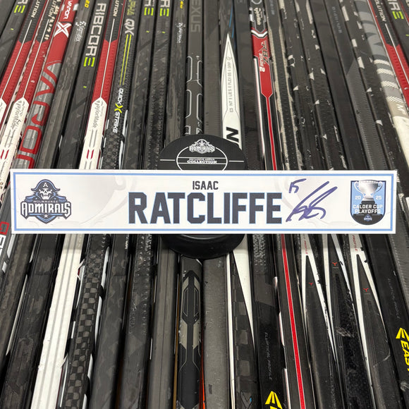 RATCLIFFE PLAYOFF 24-25 SIGNED NAMEPLATE