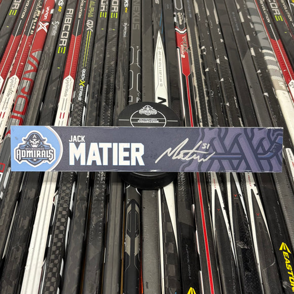 MATIER NAVY 24-25 SIGNED NAMEPLATE