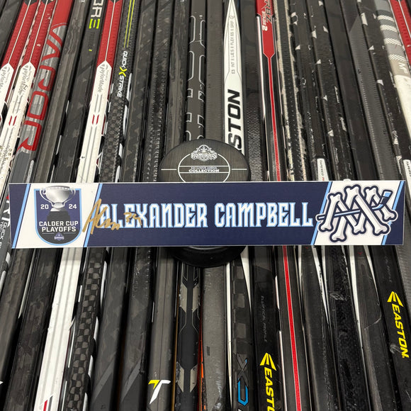 CAMPBELL NAVY PLAYOFF 23-24 SIGNED NAMEPLATE