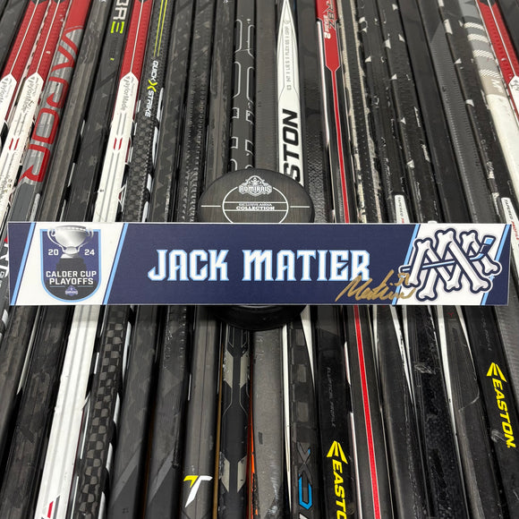 MATIER NAVY PLAYOFF 23-24 SIGNED NAMEPLATE