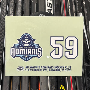 BLANK #59 UNSIGNED NAMEPLATE