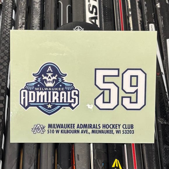 BLANK #59 UNSIGNED NAMEPLATE