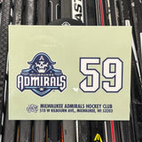 BLANK #59 UNSIGNED NAMEPLATE