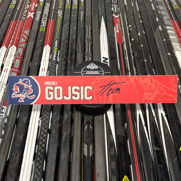 GOJSIC FX-RED 24-25 SIGNED NAMEPLATE