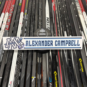 CAMPBELL WHITE 23-24 SIGNED NAMEPLATE