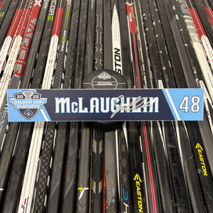 MCLAUGHLIN NAVY PLAYOFF 21-22 SIGNED NAMEPLATE