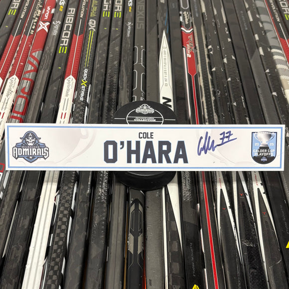 O'HARA PLAYOFF 24-25 SIGNED NAMEPLATE